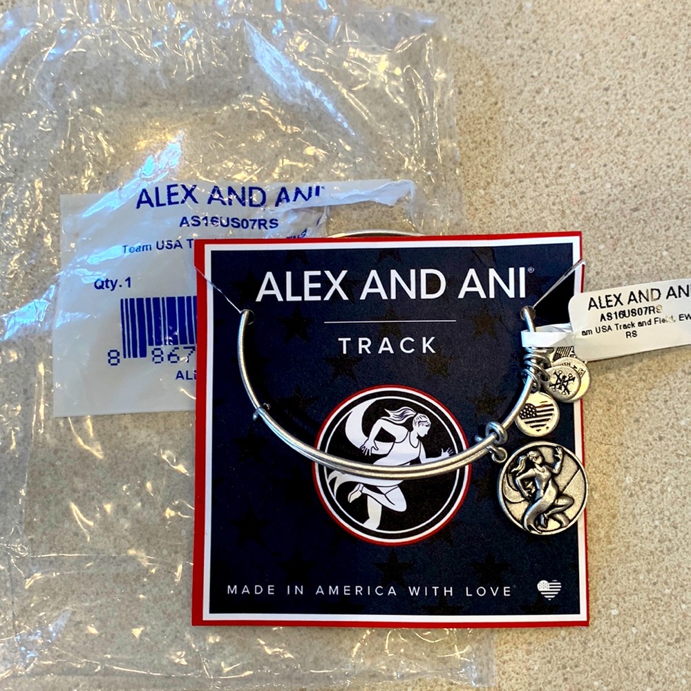 Alex and Ani track silver bracelet. Brand new with tags.